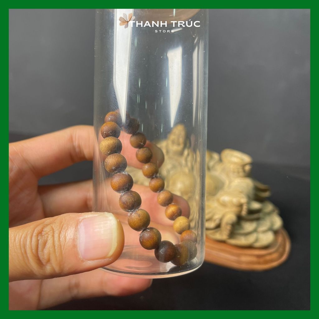 COMBO 1 VÒNG GỖ HOÀNG ĐÀN TUYẾT LẠNG SƠN 8 LY + 1 VÒNG GỖ NGỌC AM 10 LY