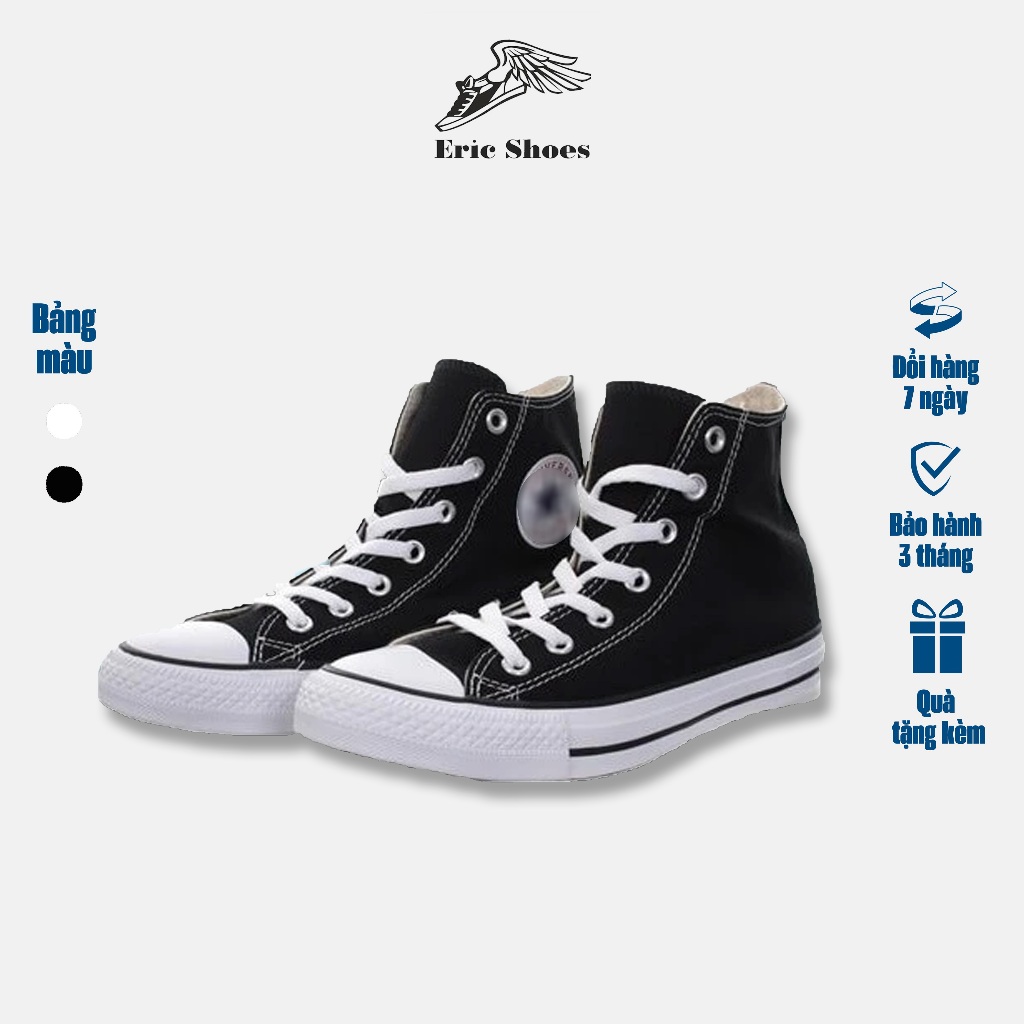 Giày thể thao nam nữ Classic cổ cao, Giày nam giày nữ basic vải canvas, Sneaker con-vơ đế bằng