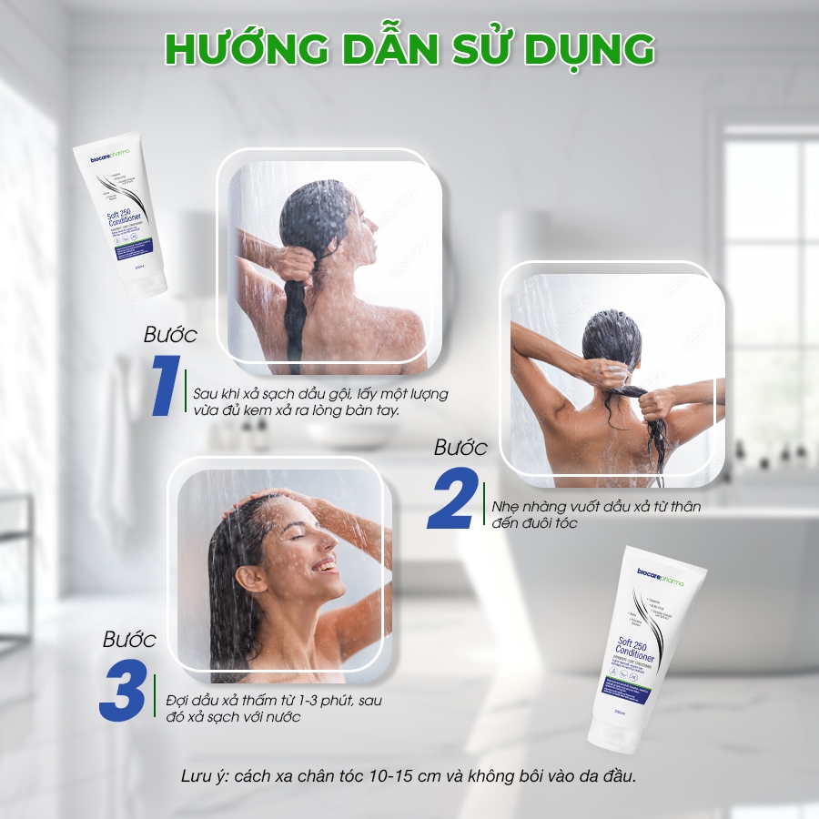 Dầu xả dưỡng tóc dành cho tóc gàu - ngăn gàu - phục hồi tóc hư tổn Soft 250 Conditioner 200ml