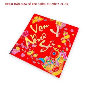 Set 10 giấy dán dưa bưởi có keo sẵn nhiều mẫu chữ trang trí tết
