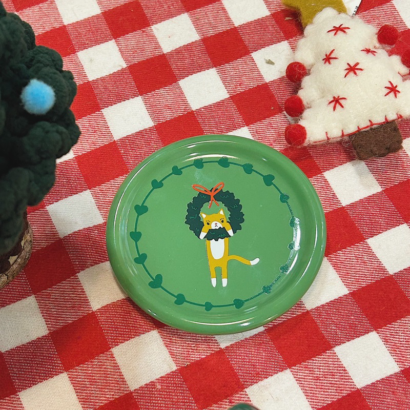 Ly sứ mèo  giáng sinh kèm nắp