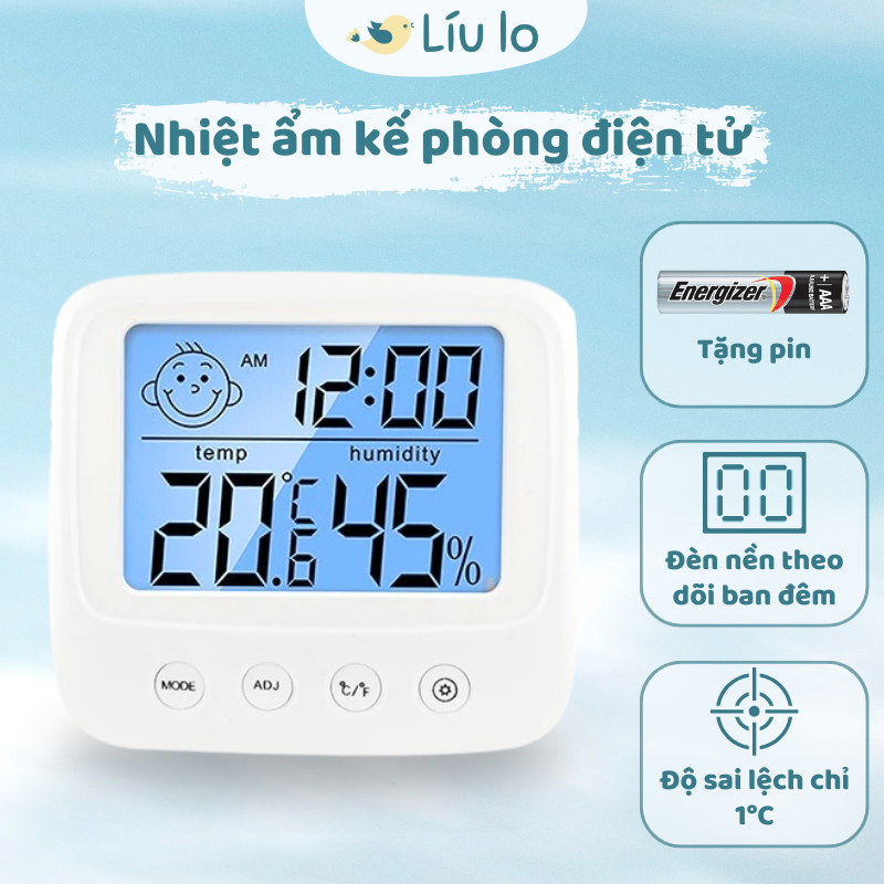Nhiệt Ẩm Kế Líu Lo Đo Nhiệt Độ Và Độ Ẩm Phòng, Giá Tốt