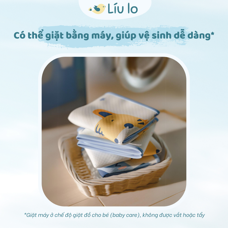 Thảm lót thay tã bỉm cho bé Líu lo, thấm hút nhanh, chống rò rỉ ra giường đệm, giá tốt