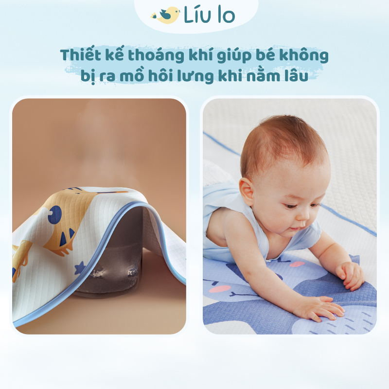 Thảm lót thay tã bỉm cho bé Líu lo, thấm hút nhanh, chống rò rỉ ra giường đệm, giá tốt