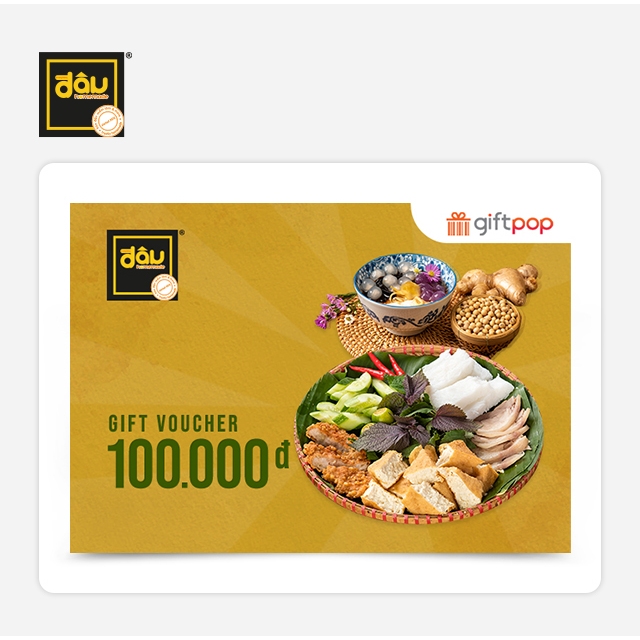 Phiếu Quà Tặng Đậu Homemade 100K
