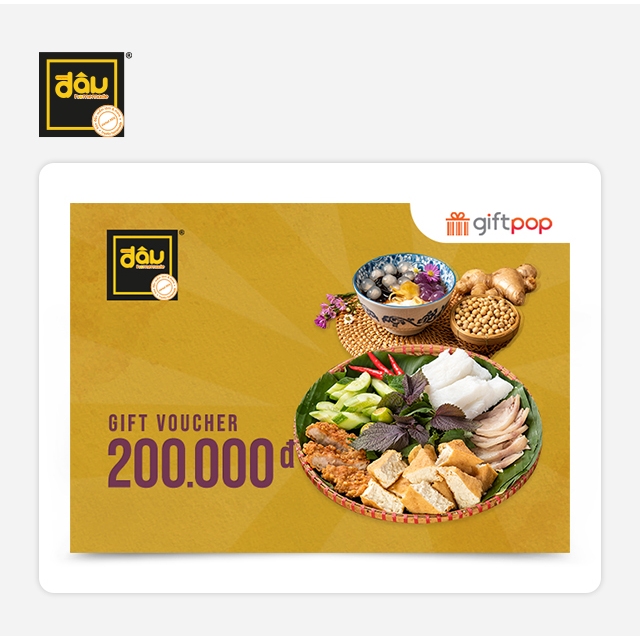 Phiếu Quà Tặng Đậu Homemade 200K