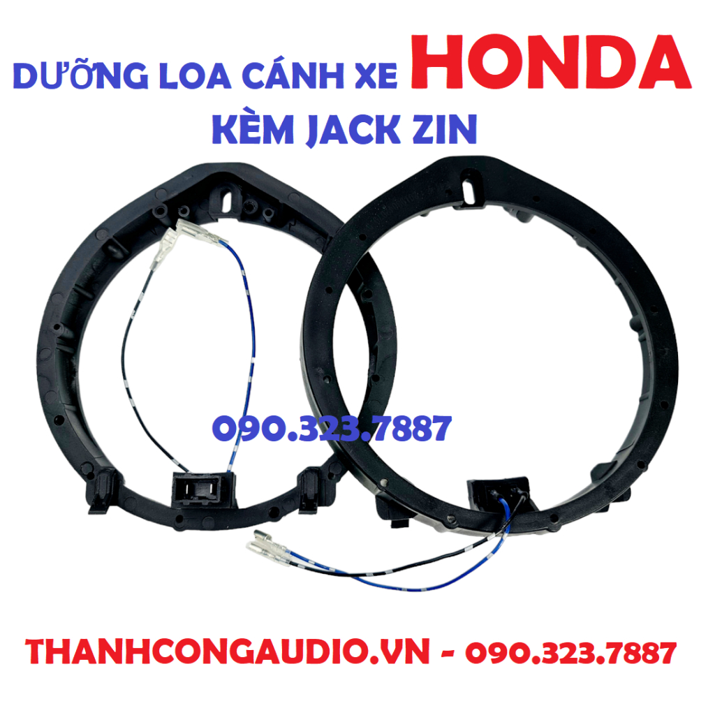 Dưỡng loa cánh Honda kèm giắc zin - viền loa cánh Honda - Đế loa Honda 6.5 icnh - 16cm .