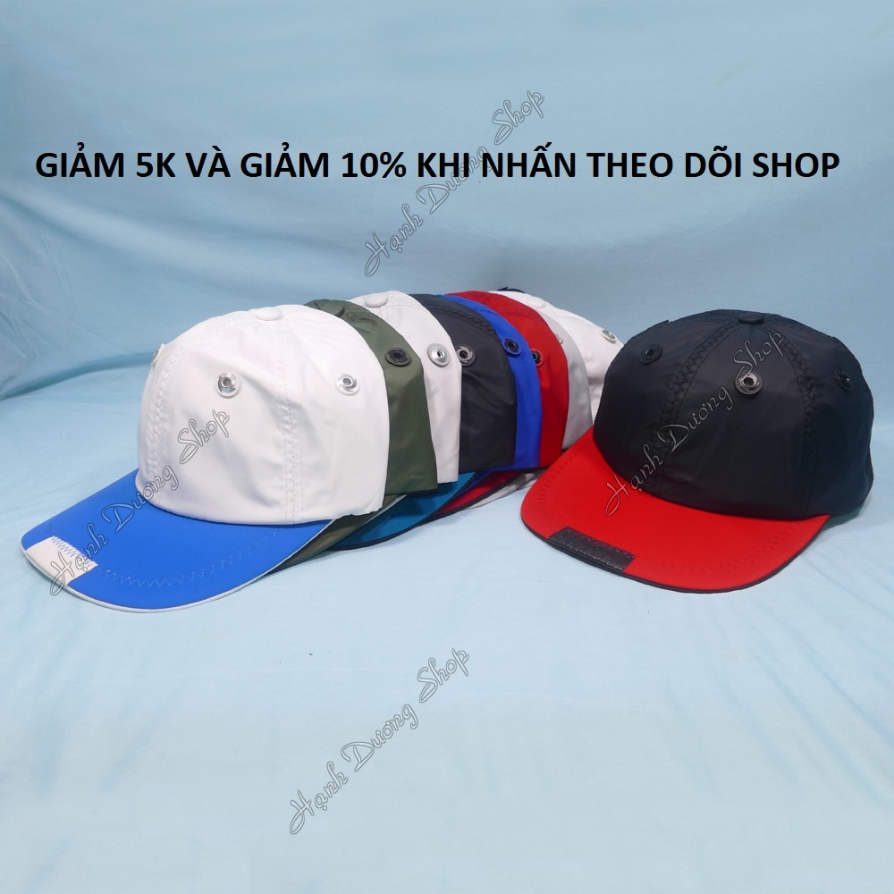 Nón kết nam, mũ lưỡi trai thời trang vải dù trơn bóng dành cho nam và nữ, nón phối màu độc đáo thời trang đẳng cấp