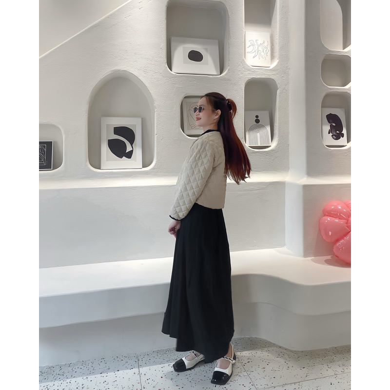 ÁO PHAO CHẦN BÔNG MỎNG - BE