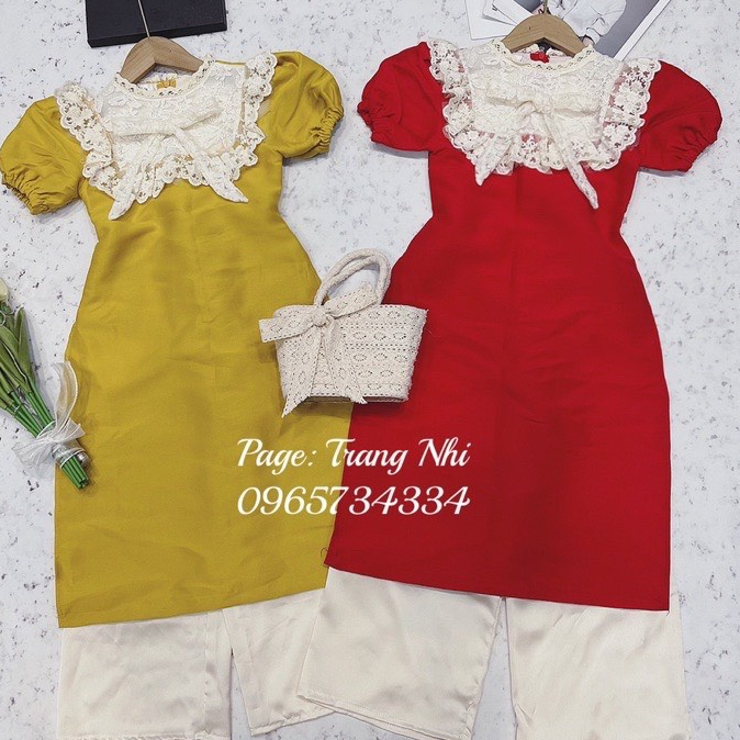 Xả kho - Áo dài cách tân cổ ren VN bé gái