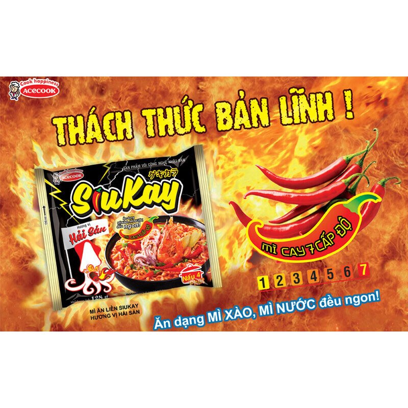 Combo 3 gói Siukay Hải sản Acecook