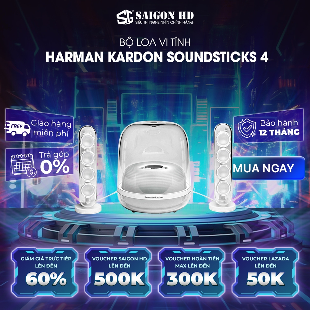 Loa bluetooth HARMAN KARDON Soundsticks 4 - Hàng chính hãng, bảo hành 12 tháng