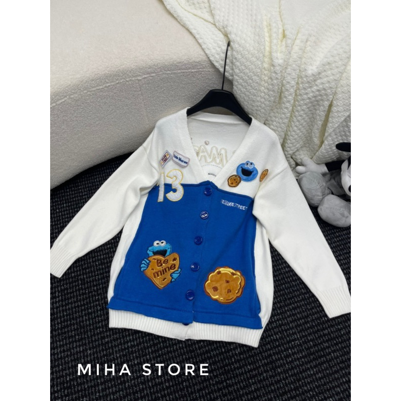 Áo len cardigan marzo kèm gấu