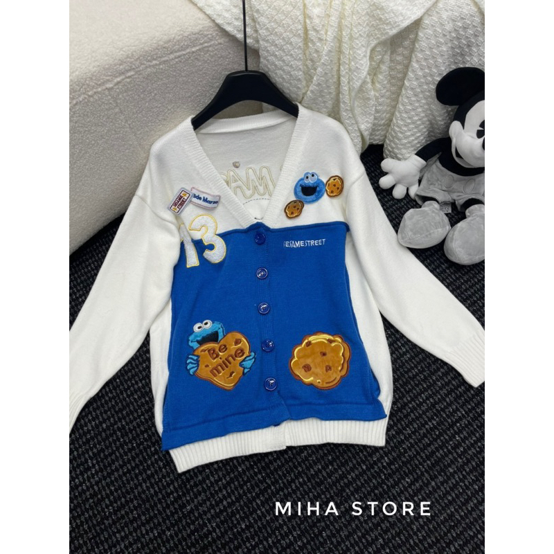 Áo len cardigan marzo kèm gấu