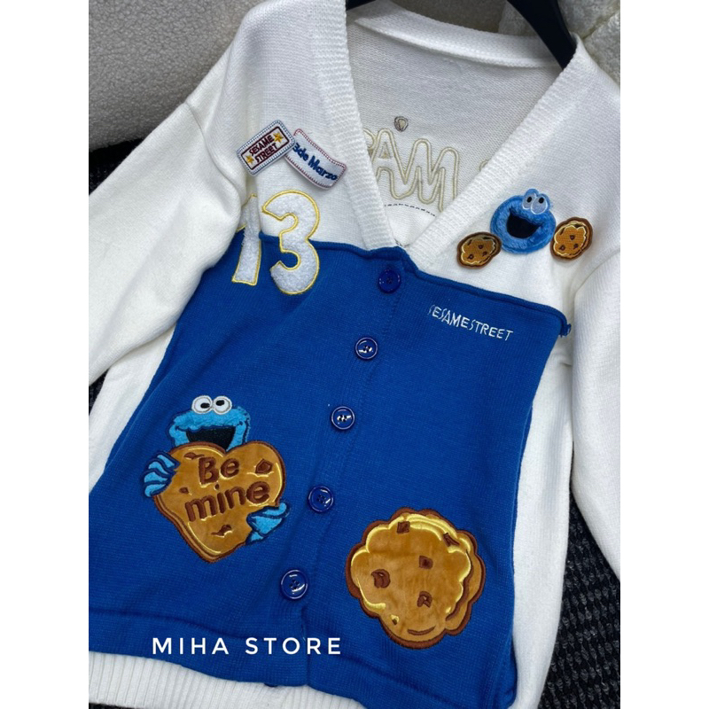 Áo len cardigan marzo kèm gấu