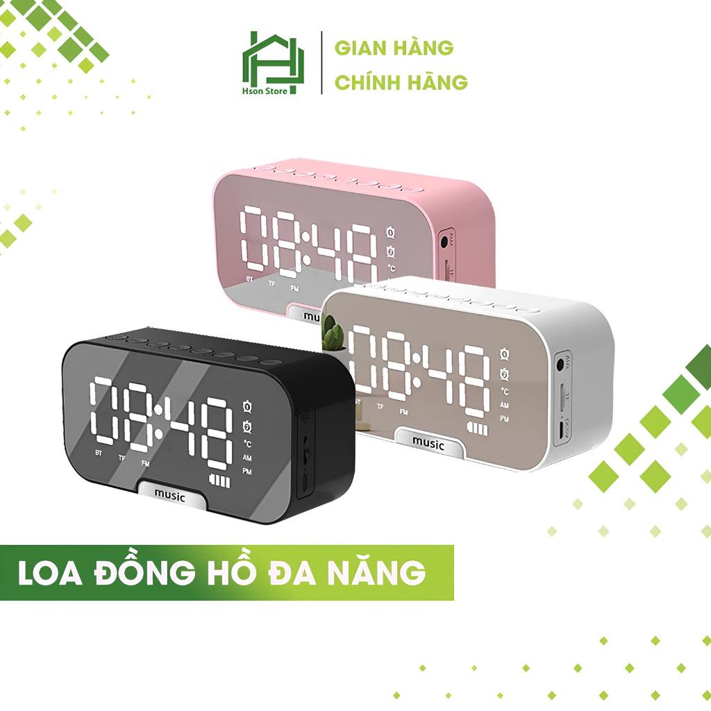  Loa bluetooth Q5 bản cao cấp nhất hiện tại, loa nghe nhạc HSON kiêm đồng hồ, báo thức, nghe đài FM, đèn led