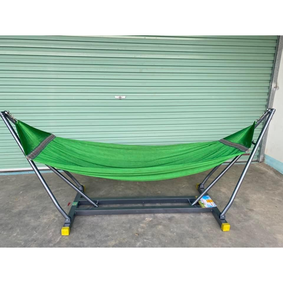 Võng xếp khung thép sơn tĩnh điện phi 50 chịu tải 350kg kèm lưới võng bản rộng