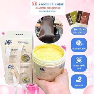 Kem hấp phục hồi tóc hư tổn A86 Collagen Keratin Essence hương nước hoa hũ 500ml + Gội xả gói Karseell 15ml