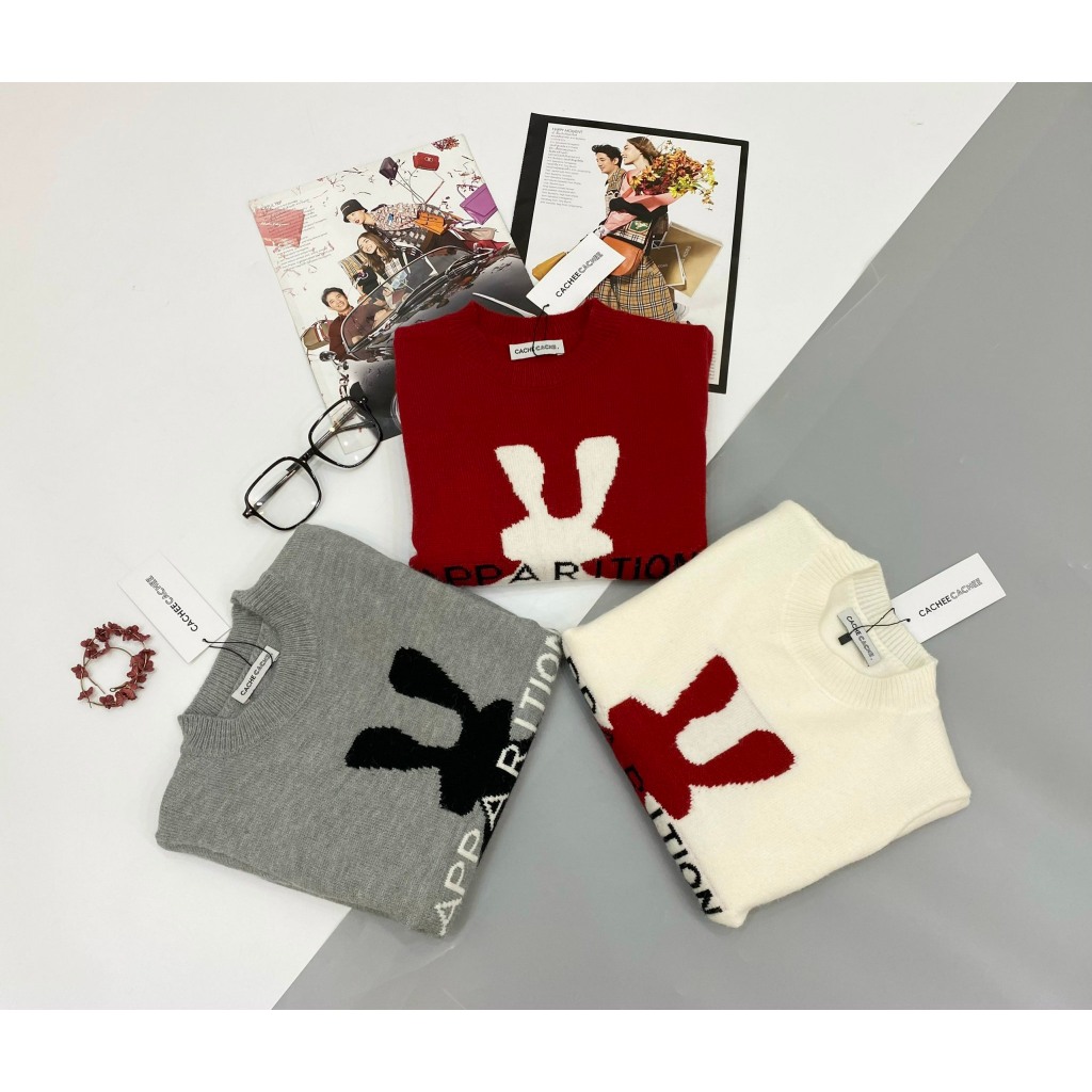 Aó len dệt kim tai thỏ