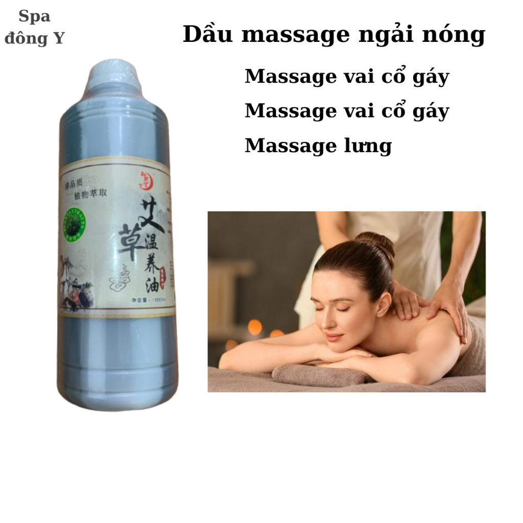 Dầu massage ngải cứu ấm nóng, massage body, giảm béo