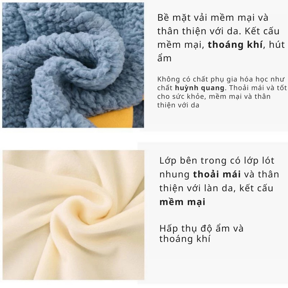 Áo khoác gile có mũ trần bông giả lông cừu nhung mùa thu đông cho bé