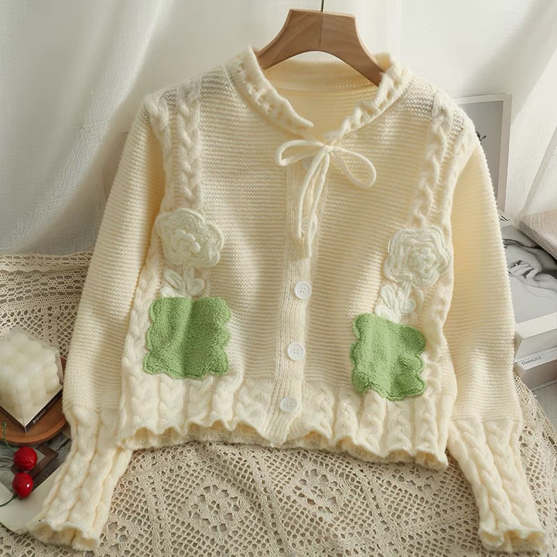 ÁO LEN LƯỚI BÔNG HOA