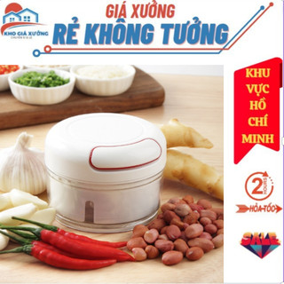  Máy Xay Tỏi , Ớt , Thịt Cầm Tay - Dụng Cụ Xay Hành , Tỏi Mini - Thiết Kế Dây Rút Tiện Lợi Đa Năng