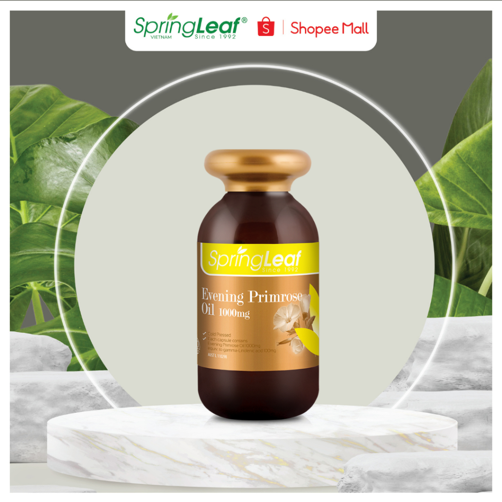 Tinh dầu hoa anh thảo cân bằng nội tiết tố nữ, hỗ trợ sức khỏe tổng thể SpringLeaf Evening Primrose Oil Úc 90 viên