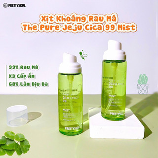 Xịt khoáng dịu da từ rau má pretty skin the pure jeju cica 99 mist 100ml