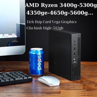 Bộ Mini PC ITX AMD Ryzen 5600g 5300g 4650g 3400g... rẻ mạnh dùng văn phòng, chơi game online, xem phim 4k | IZZYGAME