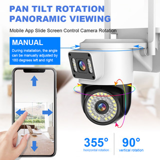 Camera ip 2 màn hình yoosee gt-5640, blq42,qpt36-36, camera ip wifi yoosee 2 mắt gt5640 2mp xoay ngoài trời (360°-90°, m