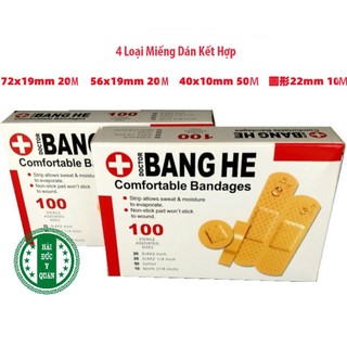 Hộp 100 miếng dán urgo - băng gạc y tế dán vết thương tiện dụng