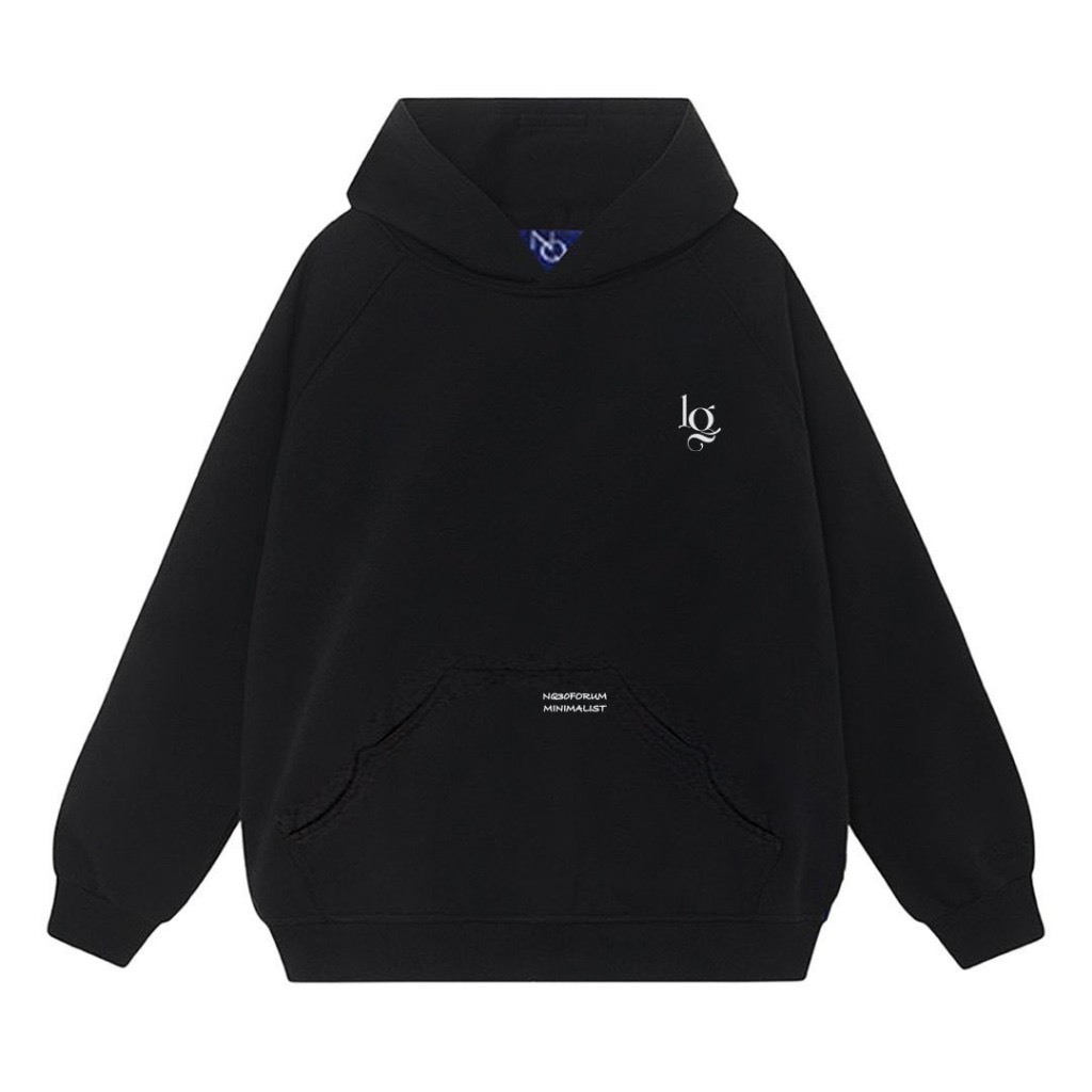 Áo Hoodie Chui Thêu NQ30 Form Rộng Nam Nữ Unisex Cao Cấp
