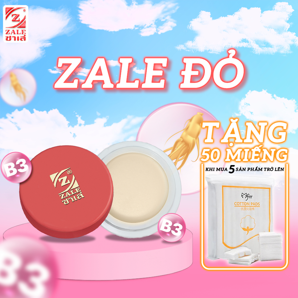 3 Hủ Kem Dưỡng Trắng Da ZALE Đỏ Nhân Sâm 6g Tẩy Nám Tàn Nhang Che Khuyết Điểm