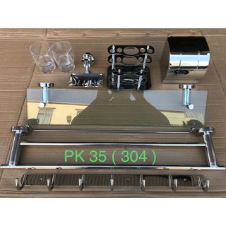  INOX 304 Loại 1 BỘ PHỤ KIỆN 7 Món NHÀ TẮM INOX  CAO CẤP SANG TRỌNG PK 35 TRÒN  phụ kiện inox 304 cao cấp 