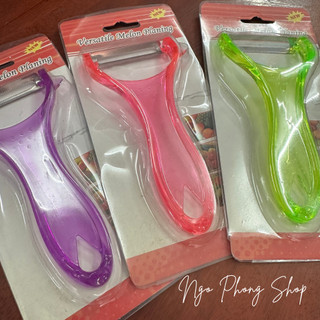 Dụng cụ bào gọt vỏ rau củ quả nhựa màu neon bắt mắt tiện dụng 6x15cm
