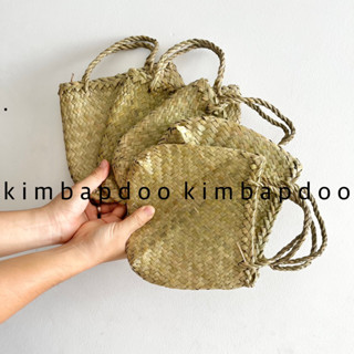 Giỏ cói, túi cói đan thủ công, quạt lá cọ, quạt lá đan thủ công nhà kimbap doo