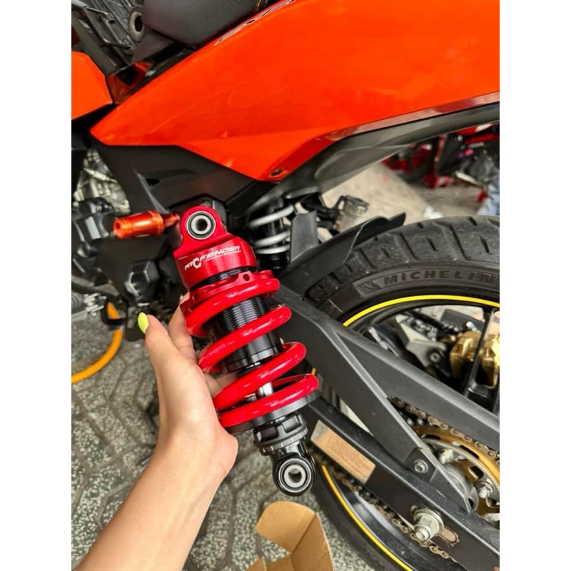 Phuộc Profender Exciter 150 1 tăng chỉnh Lò xo đỏ, BH 3 năm