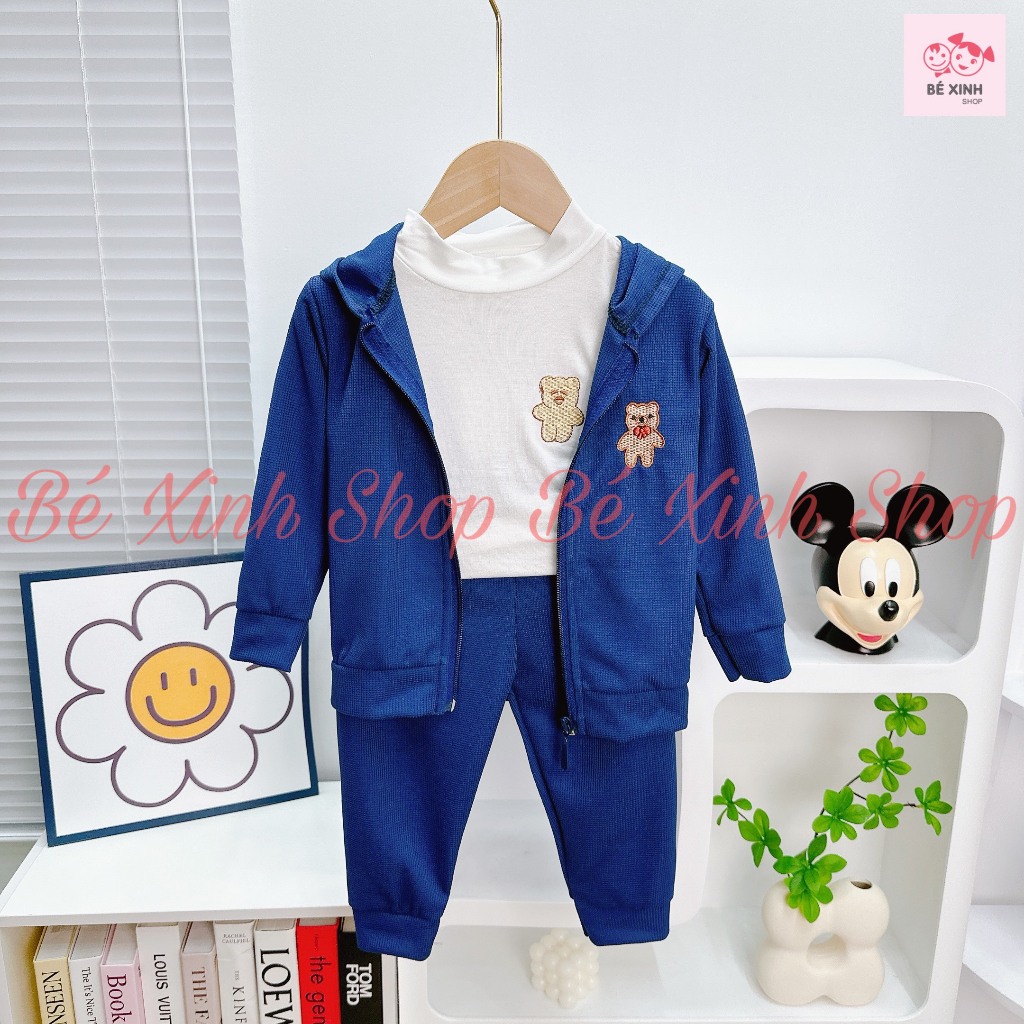 Đồ Tết Bé Trai Đồ Bộ Áo Khoác Dài Tay Cho Trẻ Em 8-18kg Bé_Xinh  Bộ Quần Áo Khoác Cho Bé Trai SET THIẾT KẾ