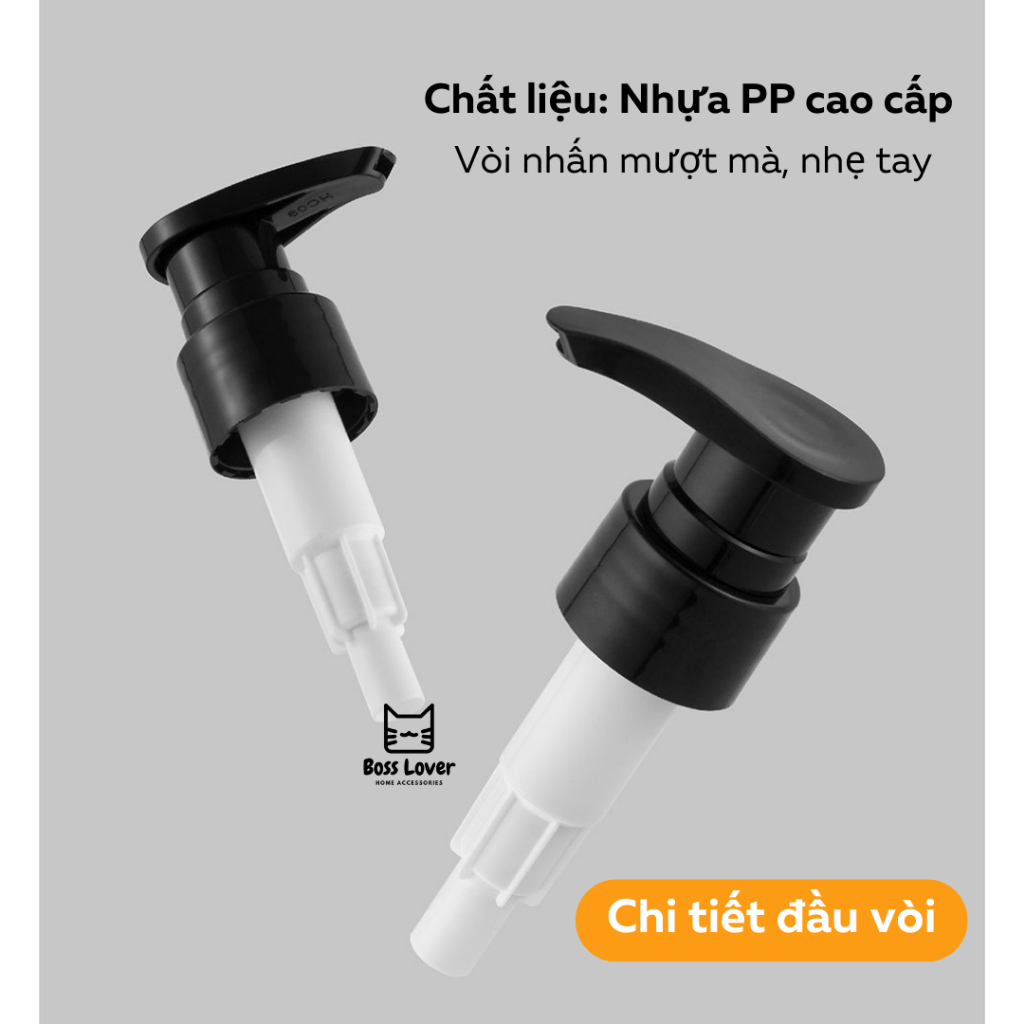 Chai chiết dầu gội,sữa tắm mẫu vuông dẹp