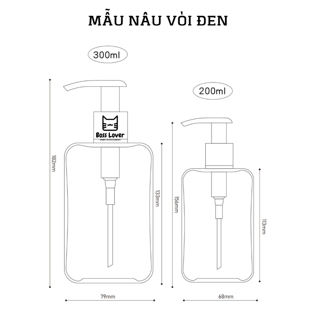 Chai chiết dầu gội,sữa tắm mẫu vuông dẹp