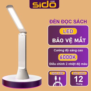 Đèn học để bàn Sidohome C03 đèn đọc sách mini cảm ứng tháo rời đèn pin có thể gập gọn LED 3 chế độ sáng