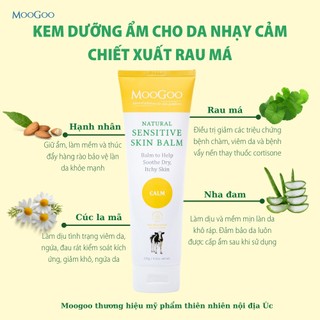 Kem dưỡng cho da nhạy cảm MooGoo Úc chiết xuất rau má trị tràm, viêm da cơ địa - 120g