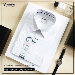 Sơ mi trắng ngắn tay tencel cao cấp vĩnh tiến/ regular fit
