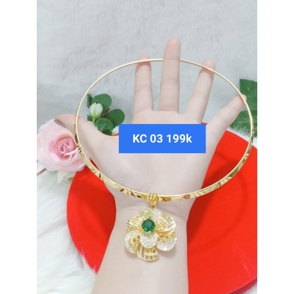 Kiềng Cổ Nữ Mạ Vàng