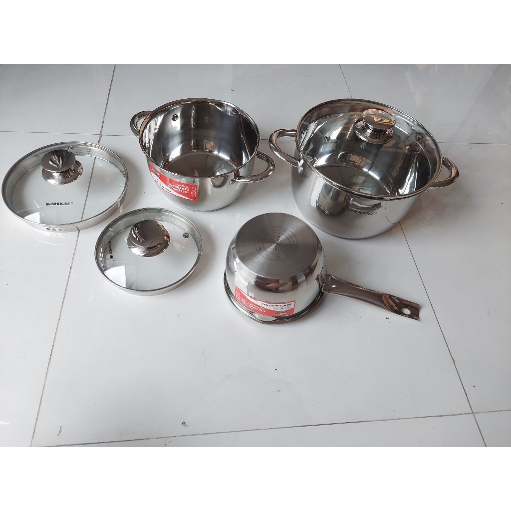 BỘ NỒI INOX 5 ĐÁY SUNHOUSE SHG688