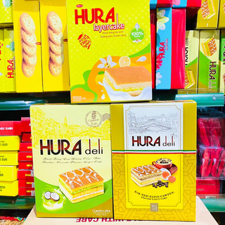 Bánh bông lan hura deli vani chanh - cà phê trứng sữa 336g