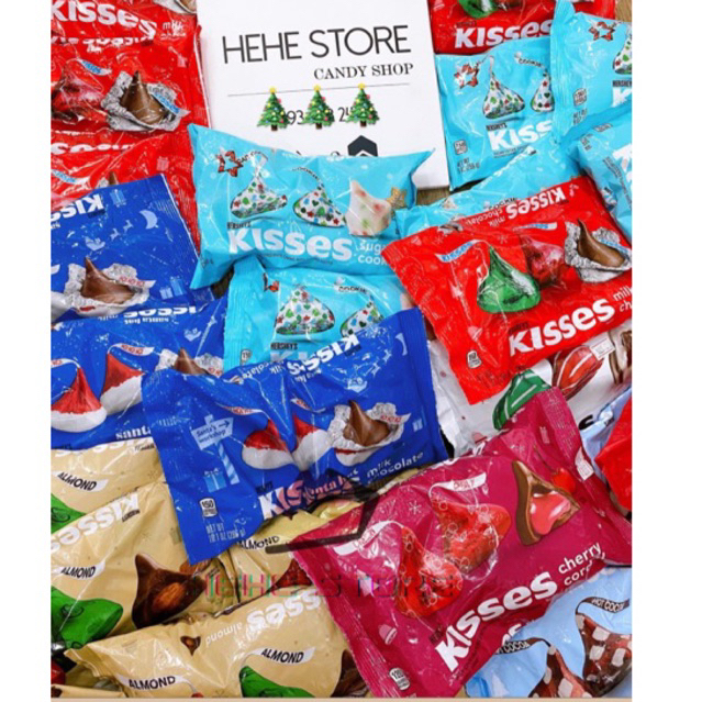 Quà Giáng Sinh Socola ú kisses nuggets Hershey’s mẫu mới nhất nhiều vị