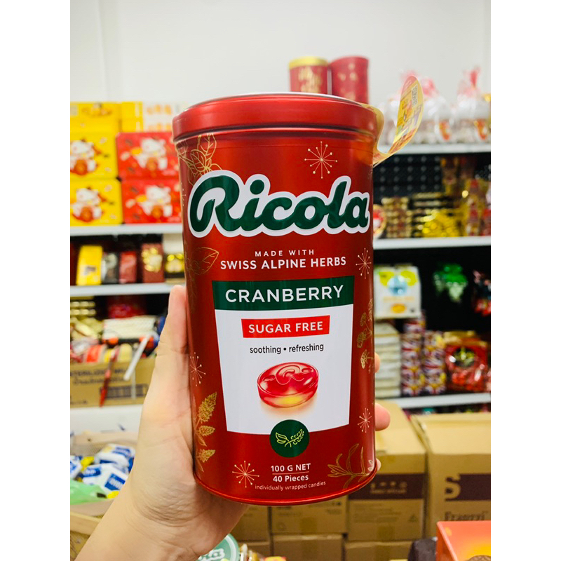 Kẹo ngậm ho thảo dược Ricola Original Đức hộp 180 viên giảm ho, khàn giọng 250gr