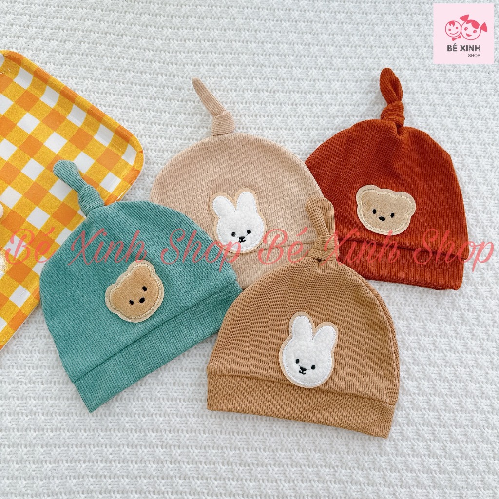 Đồ Bộ Dài Tay Thu Đông Cho Bé Trai Bé Gái 3-15kg  Bộ Len Tăm Tay Dài Có Nón Cho Bé Trai Gái BỘ NÓN GẤU THỎ